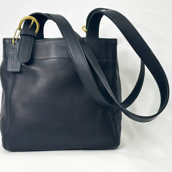 Vintage Coach 4157 SoHo Waverly Buckle Shoulder Bag Black Leather NWOT - Picture 3 of 16